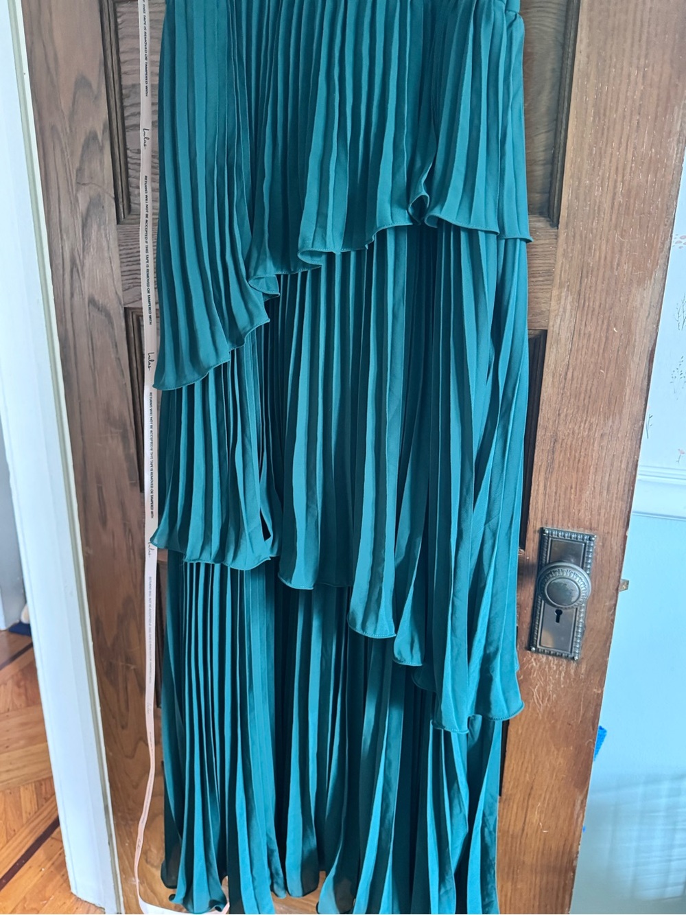 Lulus Jehona Emerald Green Pleated Tiered Maxi Dress - Size XL - Picture 4 of 12